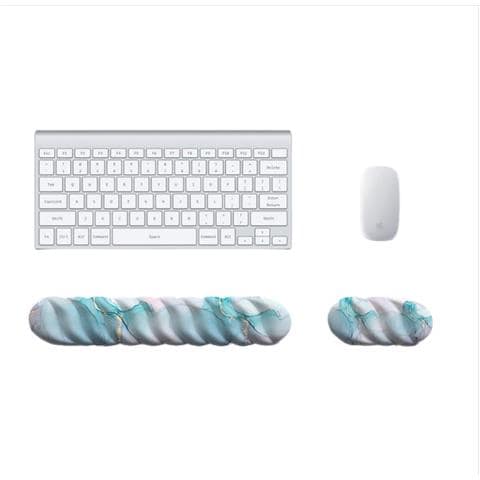 Combo Ergonomico Poggiapolsi Tastiera E Mouse Pad Per Sollievo Affaticamento Mani In Ufficio Multicolor - Foto 1