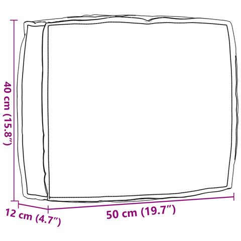 Cuscino per schienale pallet Blu reale 50 x 40 x 12 cm - Foto 7