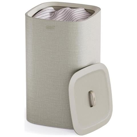 Cesto Bucato Tota One 60 Litri Ideale Per Lenzuola E Asciugamani Borsa Rimovibile Manici Facili Da Afferrare Design Elegante Colore Naturale - Foto 1