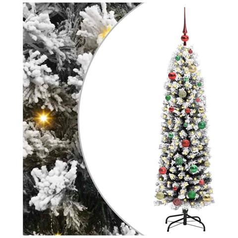 Albero di Natale artificiale con 150 LED Verde 150 cm - Foto 1