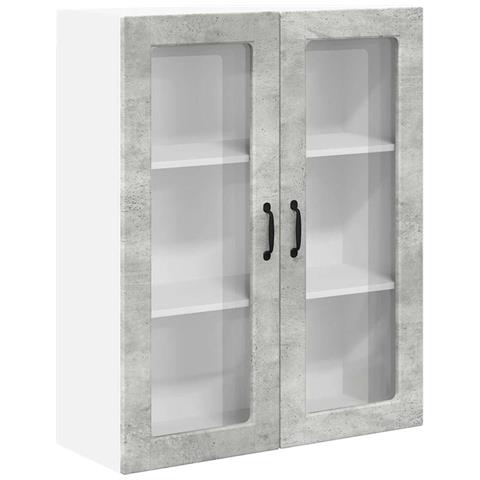 Pensile cucina con lo scaffale Grigio cemento 80 x 31 x 100 cm - Foto 1