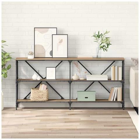 Tavolo consolle Rovere artigianale 160 x 30 x 75 cm - Foto 2