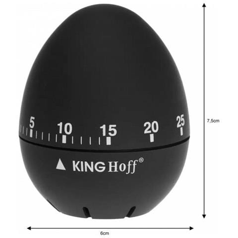 Timer da cucina meccanico KH-1620 con corpo in gomma morbida al tatto - Foto 3