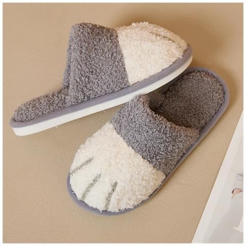 Pantofole Calde E Accoglienti Per La Casa Di Coppia - Calzature Unisex Antiscivolo Per Interni Grey M - Foto 2