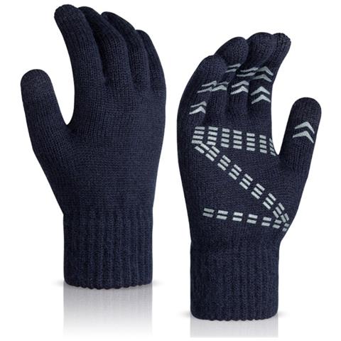 Guanti Caldi In Maglia - Compatibili Con Touchscreen, Misto Lana Antiscivolo Blue - Foto 1