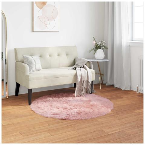 Tappeto Pecora Tafalla Rosa Ø 100 cm Poliestere - Foto 2