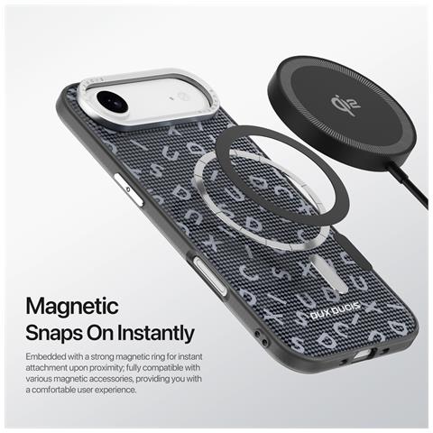 Cover per iPhone Air - TPU+PC+Pelle /PU, Nero, MagSafe - Foto 2