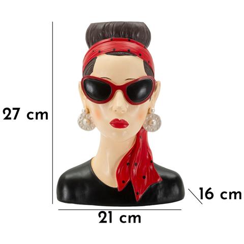 Vaso Donna Hollywood -b- In Resina Multicolore - Foto 7