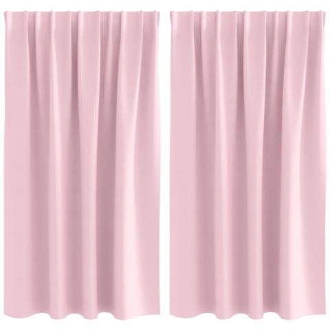 Tende Blackout con Anelli 2 pcs Rosa baby 140 x 140 cm - Foto 1