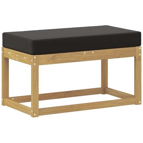 Panca da esterno con cuscino Bianco 80 x 43 x 45 cm - Foto 1