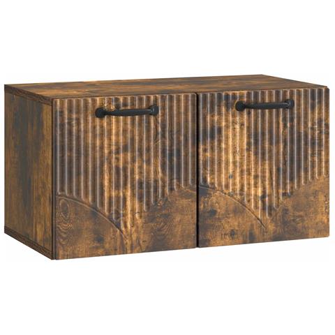 Mobile Porta TV da Muro Rovere Fumo 59,5 x 31 x 30 cm - Foto 1