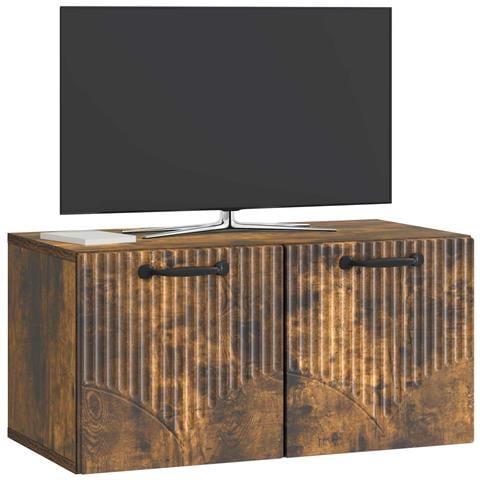 Mobile Porta TV da Muro Rovere Fumo 59,5 x 31 x 30 cm - Foto 2