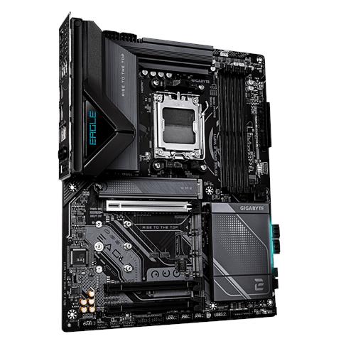 X870E EAGLE WIFI7 Scheda Madre - Supporto per CPU AMD Ryzen 9000, VRM digitale a 16+2+2 fasi, fino a 8200 MHz DDR5 (OC), 1x PCIe 5.0 + 3x PCIe 4.0, Wi-Fi 7, LAN 5 GbE, USB 4 - Foto 2