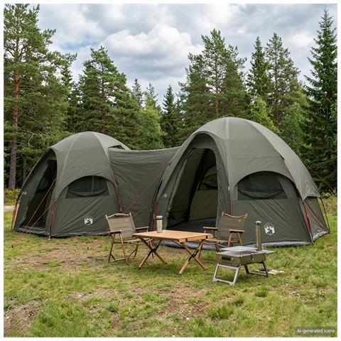 Tenda familiare con telo da pioggia resistente all'acqua - Foto 2