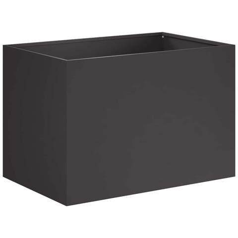 Vaso da giardino Nero 50 x 40 x 40 cm Acciaio laminato a freddo - Foto 1