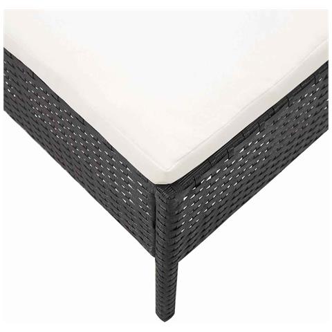 Set Divani da Giardino 5 pz con Cuscini in Polyrattan Nero - Foto 9