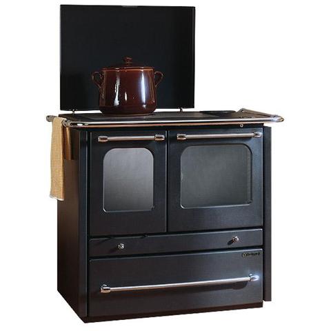 Cucina a Legna Sovrana Acciaio Porcellanato Potenza Termica Nominale 6,5 kW 186 m3 riscaldabili Colore Antracite - Foto 1