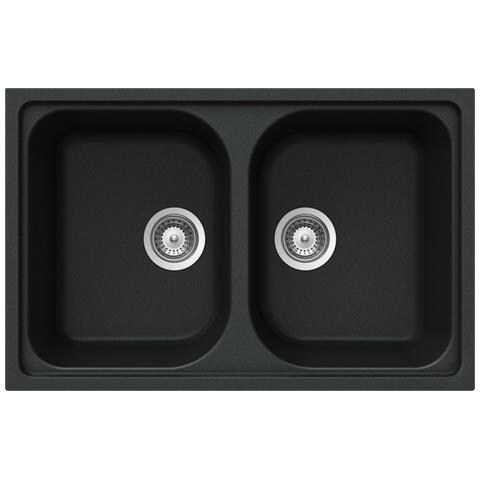 Lavello LITN200SA51N 2 Vasche Small Dimensioni: 79x50 cm Color Antracite Serie Lithos - Foto 1