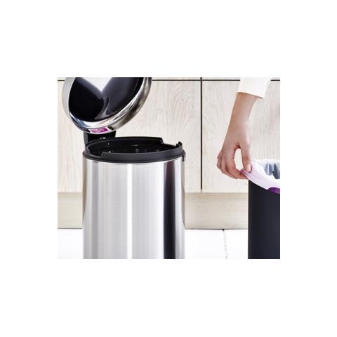 Bidone per la spazzatura 12 L Rotondo Stainless steel - Foto 2