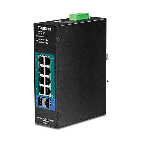 10-port Industrial Gigabit L2 Mngd Poe+din-rail Switch 24-57v In - Foto 1