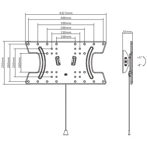 Supp. Fisso TV SP729 Inclinab. < 65"400x200 - Foto 2