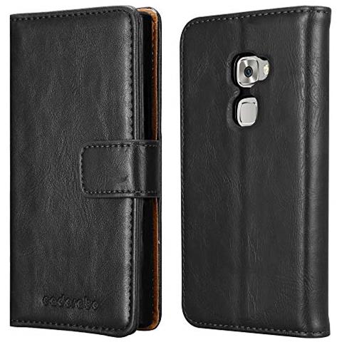 Custodia Compatibile Con Huawei Mate S In Nero Grafite - Coperchio Protettiva Con Chiusura Magnetica, Funzione Stand E Tasca Per Le Carte - Foto 2