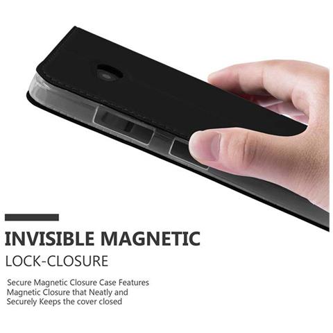Custodia Compatibile Con Nokia Lumia 640 In Classy Nero - Coperchio Protettiva Con Chiusura Magnetica, Funzione Stand E Tasca Per Le Carte - Foto 9