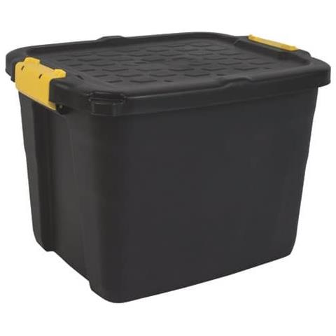 Contenitore Multiuso Impilabile In Polipropilene 42l Nero / giallo 2004430130 - Foto 1