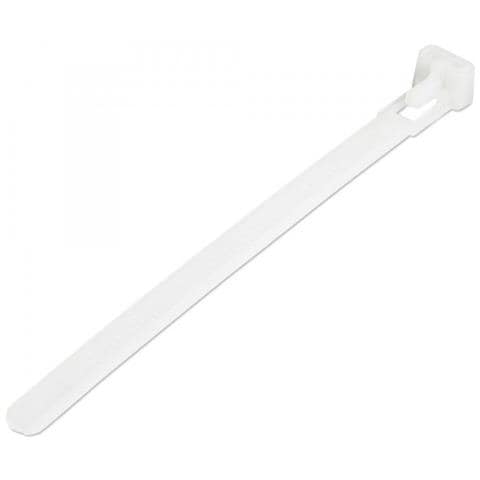 Fascette Fermacavo Da 12 Cm Riutilizzabili - 100 Pz - Bianco - Foto 1