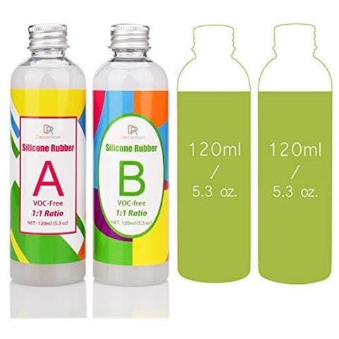 Stampo In Silicone Fare Kit - Liquido Traslucido Gomma Siliconica Per Silicone Stampi Resina Epossidica Fai Da Te Mold - 1 1 Facile Miscelazione Silicone Per Casting Monili Che Fanno Manuale Artigianato - 106 Oz 240ml - Foto 2