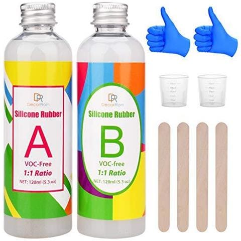 Stampo In Silicone Fare Kit - Liquido Traslucido Gomma Siliconica Per Silicone Stampi Resina Epossidica Fai Da Te Mold - 1 1 Facile Miscelazione Silicone Per Casting Monili Che Fanno Manuale Artigianato - 106 Oz 240ml - Foto 1