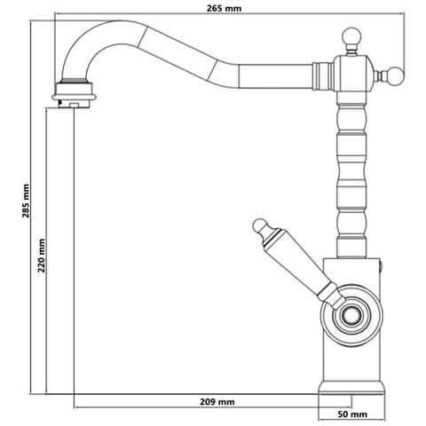Miscelatore Lavandino OLD STYLE Cromato - Foto 2