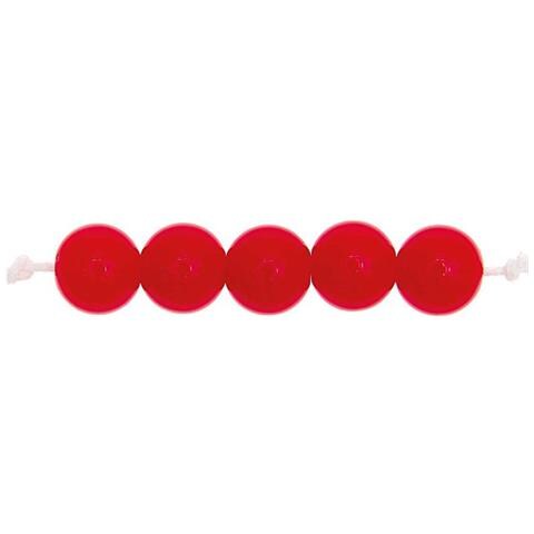 24 Perle Rotonde 10 Mm - Rosso - Foto 1
