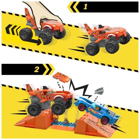 Mega Trust - Hot Wheels - Smash & Crash Shark Race - Costruzione - 6 Anni E + - Foto 3