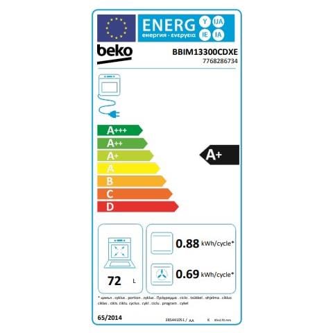 Forno Elettrico da Incasso b300 BBIM13300CDXE Capacità 72 L Multifunzione Ventilato Pulizia a Vapore Potenza 3300 W Colore Nero - Foto 3