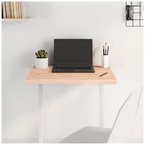 Piano per Tavolo 60x40x (2-4) cm in Rovere Massello Non Trattato - Foto 6