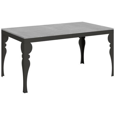 Tavolo Allungabile 90x160/420 Cm Paxon Evolution Telaio Antracite - Cemento - Foto 6