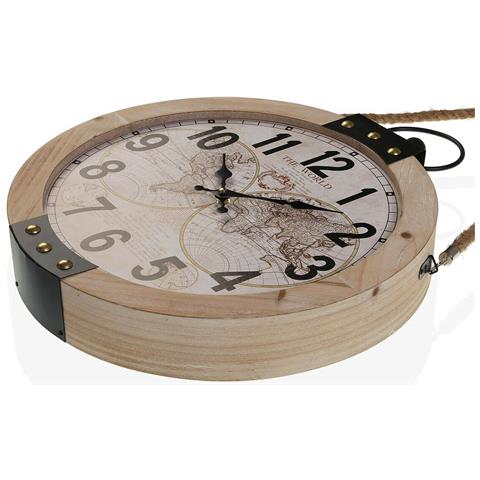 Orologio Da Parete Versa Mapamundi 40 X 6,5 X 47 Cm Legno Mdf - Foto 5
