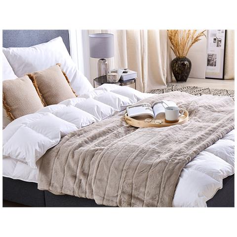 Coperta Labyar 180 X 220 Cm Beige - Foto 1