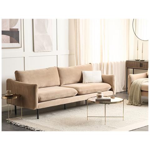 Divano 3 Posti Vinterbro Velluto Beige - Foto 1