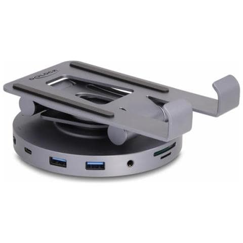 Docking station per tablet e portatile 4K con supporto integrato - HDMI / USB / Hub / SD / Micro SD / PD 3.0 - ruotabile a 360° - Foto 2