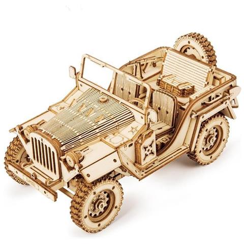 Puzzle In Legno 3d - Jeep Militare Del 1940 - Foto 1