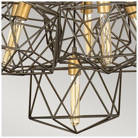 Lampadario Classico Astrid Acciaio Bronzo Metallico Opaco Oro Deluxe 11 Luce E27 - Foto 2