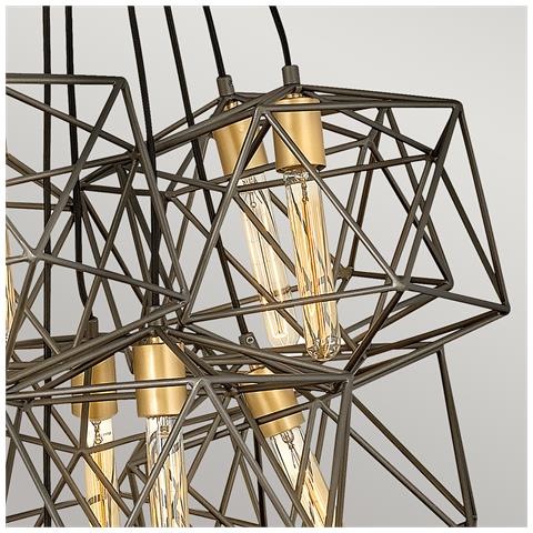Lampadario Classico Astrid Acciaio Bronzo Metallico Opaco Oro Deluxe 11 Luce E27 - Foto 4