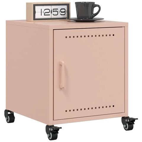 Comodino Rosa 36x38,5x43,5 cm in Acciaio - Foto 10