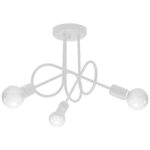 Lampadario Loop 3 Bianco Sl. 1431 - Industriale Lampade Da Soffitto Bianco 35x45x45 Cm - Foto 1