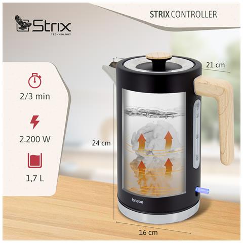 Skt1167blk Nordic Tostapane A Fessura Larga A 2 Fette+ Bollitore Elettrico 1,7l Senza Bpa 2200w Nero - Foto 2