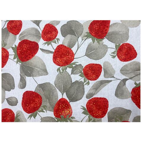 Tovaglia Per Salotto Cucina Tavolo 100% Cotone Made In Italy Fragola Rp 140x180 Fragola - Foto 2