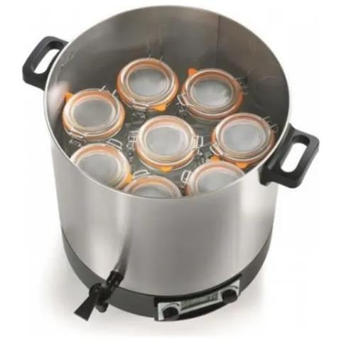 Sterilizzatore Elettrico NSST12INA Per Barattoli Serbatoio in Acciaio Inox Schermo LCD Rubinetto Timer 12L 1650W - Foto 3