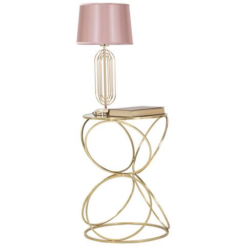 Tavolino Mf566 - Oro - Metallo - 42x42x61 Cm - Foto 2